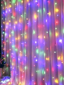 1pc 5M 50LED / 10M 80LED Battery Powered LED Fairy String Lights,Home Bedroom Decor,Battery Powered, Wedding Birthday Party Decor Lights, Outdoor Garden Yard Porh Decor Light String,Girls Room Wall Decor Fairy Lights,Festival Decor Lights - Clear - View 11