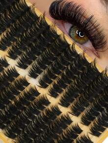 13 Rows Curl D DIY 208PCS Various Lengths Cluster Eye Lashes, Extensions Fluffy Volumized Individual False Eyelashes, Faux Mink Lashes, Resuablelash Clusters,Eyelash Clusters,Individual Eyelashes,Lashes,Fake Lashes - View 2