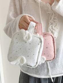 1 PC Angel Hand-Held Makeup Bag, Student High-Value Sanitary Pad Storage Bag, Hand In Hand Carrying Lipstick Bag - Multicolor - View 9