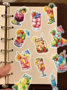 SCXXBSW 50 buah Stiker Minuman Musim Panas dengan Ilustrasi Minuman Dingin yang Tidak Berulang, Cocok untuk Kotak Tisu, Helm Motor, Dekorasi Perencana, Sangat Menarik, Perlengkapan Musim Panas yang Sempurna untuk Hadiah Pesta PET - A - View 5