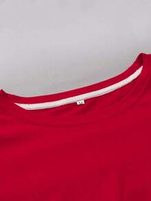 Camiseta Gráfica "Tonga Rugby" de GiftMen'S - Cuello Redondo Rojo, Manga Corta, Camiseta Casual de Verano con Diseño de Escudo de Rugby, Ligera y Cómoda, Ropa Casual de Verano |     Camiseta Deportiva con Estampado Gráfico |     Ajuste cómodo, Accesorios de Rugby, Camiseta holgada de talla grande, Suave - Rojo - Ver 4