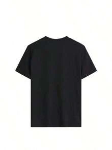 Women's Short-Sleeved T-Shirt With A Round Neck, Loose-Fitting, Casual, And Versatile. Featuring A Modern, Elegant, And Sophisticated Print Of Simple Letters, Ideal As A Wardrobe Staple; Made From Soft Fabric With A Great Drape - Unisex Short-Sleeved T-Shirt With A Round Neck, Made Of Loose-Fitting Cotton In An Urban Vintage Style. - 1 - 查看 2