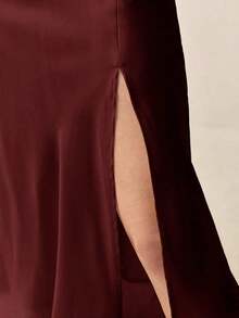 Falda A-Line de color café, elegante y moderna para el día a día, con estilo retro de los 90, adecuada para Navidad, Año Nuevo, San Valentín, fiestas, playa, graduación, moda, carnaval, vacaciones, invitada de boda, salidas, cit - Marrón 2 - Ver 7
