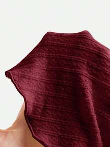 Top de tubo plisada de estilo elegante, romántico y elegante para uso diario, de color amarillo, adecuada para fiestas, vacaciones en la playa, vuelta al colegio, citas románticas, temporada de bodas, cumpleaños, Pascua, primavera/verano - Burdeos - Ver 6