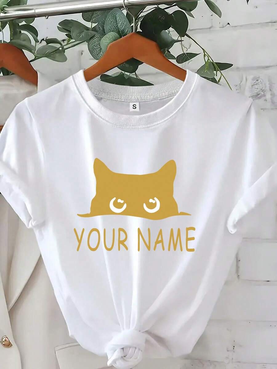 Adorable T-Shirts With Funny Cat Names, Ideal For Cat Lovers, Including Gifts For Cat Moms And A Fashionable Women's Option. - White - View 1