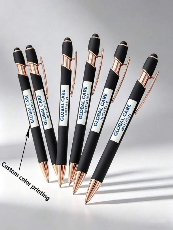 50/30 piezas Juego de bolígrafos, texto, logotipo y gráficos personalizables a todo color; Suministros de oficina personalizados, ideales para promoción corporativa, obsequios de eventos y regalos del Día del Maestro