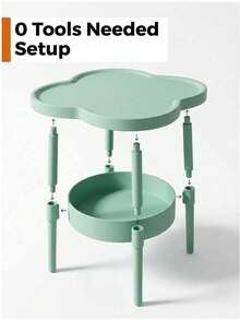 Modern Cream-Colored Side Table With Storage Function - Space-Saving, Made Of White Plastic, Suitable For Living Room, Bedroom, Balcony, Bathroom Storage And Kitchen Essentials - Multicolor - View 11