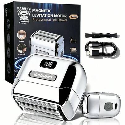  LARGNER Cordless Electric Shaver - Premium Metallic Finishing