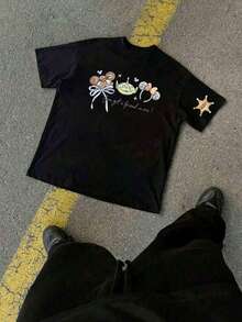 Disney Men's Casual Graphic T-Shirt Collection Featuring Beloved Characters From Classic Animated Series Such As Mickey Mouse, Buzz Lightyear, Lightning McQueen, And Toy Story. Each Crew-Neck Short-Sleeved Top Is Crafted From Soft, Breathable Cotton Fabric For Lasting Comfort All Day Long. With A Variety Of Unique Prints-Including Vintage Graphics, Quote-Based Designs, And Iconic Character Art-These Shirts Are Perfect For Disney Fans And Lovers Of Casual Style. Easily Paired With Jeans, Cargo Pants, Or Shorts For Everyday Wear, Weekend Getaways, Or Relaxed Gatherings, They Offer A Timeless, Versatile Addition To Any Wardrobe. - màu đen - Xem 4