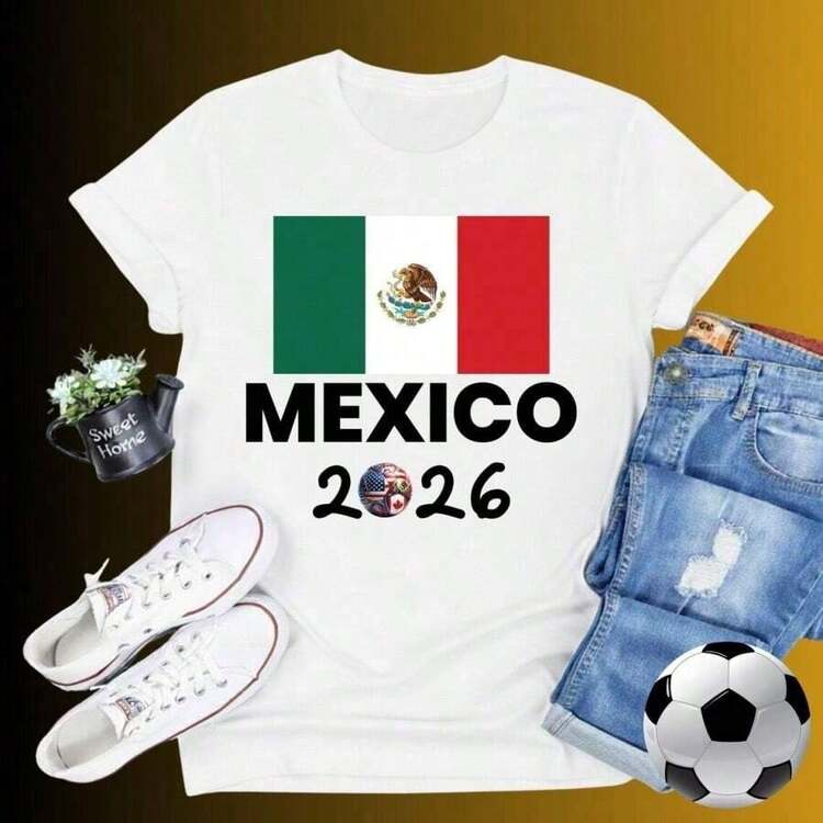 1 Mexico Jersey For Men And Women, Fashionable World Cup Jersey, Soccer Fan Jersey, El Tri, Gift For Mexican Soccer Lovers, Clothing For Men And Women, Soccer Fan Clothing, Women's Jerseys - trắng - Xem 1