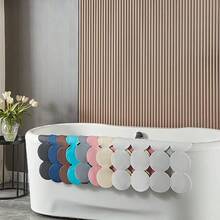 Webos - Alfombrilla de ducha antideslizante, de goma natural, antideslizante, para tina, con ventosas fuertes, para tina y tina, para ancianos y niños, para baño cuadrado de ducha, color café, 21 x 21 - C y f - Ver 7