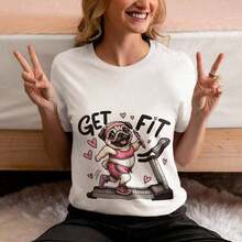 Camiseta divertida con estampado de pug campeón de fitness, camiseta motivacional para hacer ejercicio, camiseta unisex de algodón con estampado de perro, ideal para amantes del gimnasio. 220GFundamentodeAL1GoodMale220g con una sensación inigualable. ID1eal para todaS1 Las perS1onas, mujeres y hombres por igual. Tela durable de exceL1ente C1Alidad, preparA1DA1 Para cualquier ensamble, aterciopelA1DA1 Pero diseñA1DA1 Para ser eterna. Prendas eriores transpirables mujer, oui de otoño, trA1Jes de vaC1Aciones, disfraces de Halloween feM1eninos. Camiseta fresca de verano, estilo unisex. - Blanco - Ver 7