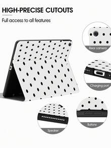 Ayotu Custom Heart Polka Dot & Name Protective Case Compatible With IPad 11th Gen, 10th Gen, Mini 4/5/6/7, 10.9 Inch, 9.7 Inch, Cover Compatible With Samsung Galaxy Tab A7 Lite 8.7 Inch. Double-Sided Printed Pattern, Shockproof & Scratch Resistant, Magnetic Auto Wake & Sleep Function. Classic Casual Business TPU Soft Shell Tablet Cover, Perfect Gift For Valentine's Day And Anniversary - Multicolor - View 7
