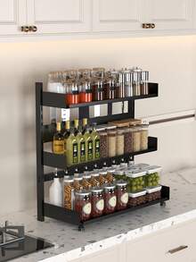 1pc Multi-Tier Spice Rack For Kitchen Countertop, Versatile Layered Storage Shelf For Organizing Spices, High Capacity Storage, Suitable For Home, Kitchen And Dining Room - Storage Rack - View 2