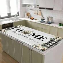 1 tấm lót bát đĩa, tấm lót máy pha cà phê, nền vân gỗ với viền caro đen trắng và họa tiết giỏ hoa bông, tấm thấm hút phù hợp cho bàn ăn và quán cà phê, thảm thoát nước đa năng, quà tặng gia đình, trang trí bàn làm việc. - XYLSD-390 - Xem 9