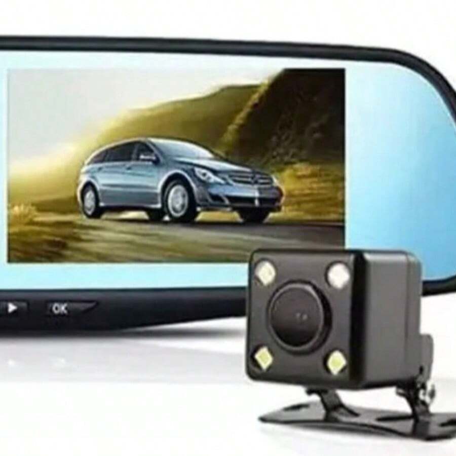 Rearview Mirror With DVR Camera For Vehicle - Full HD 1080p - A - View 1