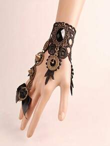Steampunk Mechanical Gear Bracelet & Ring Set, Adjustable Wrist Accessory, Skull Steampunk Machinery, Vintage Industrial Style, Suitable For Halloween, Cyberpunk, Dark Aesthetic, Unisex - Multicolor - View 5