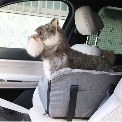1pc Pet Car Seat, Cat Dog Bed For Car, Raised Car Seat Cushion, Pet Carrier Bag, Suitable For Small To Medium Pets