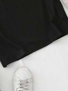 conjuntos de mujer2026Camiseta con estampado creativo de pez y pan - Comodidad para todas las estaciones para mujer - Estilo deportivo casual y a la moda - Camiseta básica versátil de cuello redondo - Camisetas geniales para mujer - Negro - Ver 4