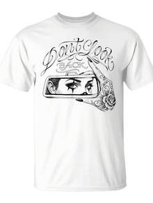 No mires hacia atrás, camiseta de payaso chola  de la banda de tatuajes Chicana. |   Unisex, adecuado para uso diario, divertido artículo novedoso para Navidad, ropa de calle moderna para el verano, elegante y de alta calidad, cómodo y casual, camiseta estampada, 220G, cuello redondo, corte regular. - Blanco - Ver 8