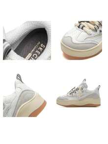 Skechers 女款運動休閒鞋 D'LlTES XL 系列 滑板鞋 2026 秋季復古厚底滑板鞋 185320-WBGY - 185320-WBGY - 查看 11