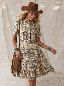 Women Midi Dresses - Multicolor 2 - View 6