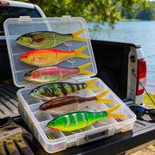 ANFS 1pc 17.5cm/6.88in Multi-Joint Swinging Shark Soft Bait - Slow Sinking Fishing Lure Artificial Fish Bait Suitable For Snakehead - Multicolor - View 4