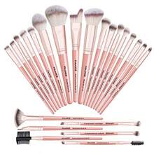 Kit de Brochas de Maquillaje Profesional 23 Piezas - Sintéticas de Alta Calidad - Set de Brochas para Maquillaje Rubor Sombras y Ojos - Facial Rosa - Naranja - Ver 8