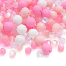 90pcs Gradient Color Silicone Resin Decorative Beads Set, Suitable For DIY Crafting Bracelets, Necklaces, Bag Charms And Other Creative Handmade Items - Multicolor - View 10