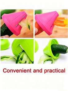 2/1pc Multifunctional Spiral Vegetable Peeler/Slicer - Suitable For Potatoes, Carrots, Radishes, Etc., Kitchen Decor, Kitchen Accessories, Kitchen Supplies, Home Accessories, Kitchen Storage Supplies, Camping Essentials, Holiday Essentials, Kitchen Essentials, Kitchen Decor And Accessories, Home Essentials, College Essentials, Back To School, Home Decor, Family Essentials, Gifts For Women, Gifts For Men, Gifts For Mothers, Gifts For Fathers, Gifts For Grandfathers, Gifts For Grandmothers - Multicolor - View 6