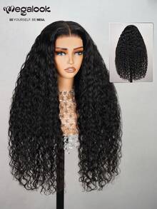 MEGALOOK Tóc giả Yaki Straight 6x4 không cần keo, màu đen tự nhiên, ren trong suốt, mật độ 180%, dài 22-26 inch, đường chân tóc tự nhiên đã được tỉa sẵn, các nút thắt đã được cắt và tẩy trắng sẵn, 100% tóc người thật, thân thiện với người mới bắt đầu, dành cho phụ nữ. Tóc giả ren trong suốt kiểu dáng dự tiệc, phong cách Halloween, sẵn sàng cho các lễ hội. - SNatural - Xem 4