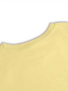 Casual Essential (YS031673) Camiseta estampada con diseño del Día de Victoria de Canadá, camiseta casual de cuello redondo, camiseta de manga corta para vacaciones de primavera/verano, ropa deportiva para mujer, ropa nueva para mujer, lavable a máquina, algodón suave para uso diario en verano. - Albaricoque - Ver 4