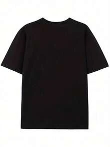 Lightweight T-Shirts With Mexican Style Prints Viva Mexico, Short Sleeve, 95% Cotton, Loose Fit, Casual, Unisex, 100% Cotton, Popular Choice - 黑色 - 查看 3