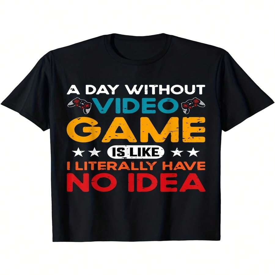 Decoraciones exclusivas para el Día de la Independencia y el Día del Padre. Camiseta unisex de manga corta estampada para adolescentes de 8 a 16 a?os, ideal para Navidad. Algodón puro de 220 g. - Negro - Ver 1