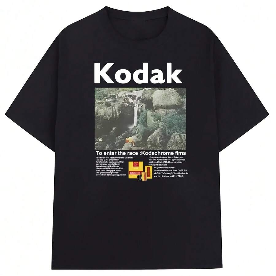 Camiseta de Hombre a la Moda Marca Kodaks, 100% Algodón Puro, Multiusos, Casual para el Día a Día, Transpirable, Manga Corta - forma - Ver 1