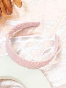 1pc Pink Hair Hoop, Elegant Versatile Sweet Princess Style Hair Hoop, Perfect Birthday Gift - Pink - View 5