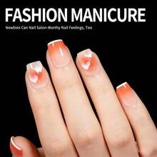330 piezas de puntas de uñas postizas transparentes con forma de almendra mediana, adecuadas para extensión de uñas & arte de uñas, incluye 15 tamaños de uñas - transparente - Ver 3