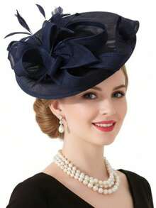 1 chiếc mũ cài tóc kiểu Kentucky Derby phóng đại mới dành cho nữ, kiểu dáng thập niên 1920-1950, mũ hộp lớn kiểu Derby, mũ đi nhà thờ, mũ cô dâu, mũ cưới, mũ dự tiệc trà, mũ tùy chỉnh. - A - Xem 4