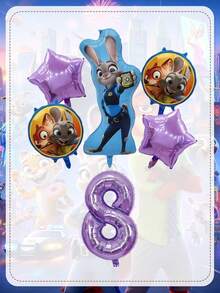 Disney Bộ bóng bay số chủ đề Zootopia, bóng bay hình Judy Hopps & Nick Wilde cho các dịp sinh nhật quan trọng, nâng tầm trang trí sinh nhật cột mốc của bạn với bộ bóng bay chủ đề Zootopia sống động này, gồm hai bóng bay tròn hình chân dung Judy & Nick, hai bóng bay hình ngôi sao màu tím và một bóng bay số màu tím ánh kim tùy chọn. - Bóng bay - Xem 11