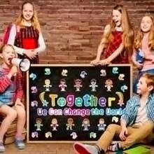 Together We Can Change The World Classroom - Juego de tablones de anuncios para el regreso a la escuela, tablón de anuncios de manos con corazones, recortes para niños y maestros, decoración - Multicolor - Ver 7