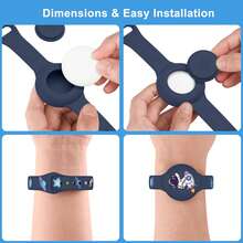 Children's Wristband Compatible With Apple AirTag, Hidden Silicone Protective Case For AirTag GPS Tracker, Adjustable Anti-Lost Watch Band For Boys And Girls - Multicolor - View 7