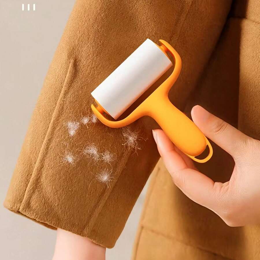 1 Set Portable Mini Lint Roller Kit - 1 Roller Handle + 3 Replacement Rollers, Strong Adhesive For Pet Hair Removal, Easy To Use, Reusable Handle, No Electricity Needed For Pet/Clothes/Carpet/Car Seats, Essential For Pet Owners - Multicolor - View 1