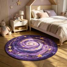 1pc Soft & Cute Bear Theme Round Rug, Bring Warmth And Adorableness Directly To The Carpet, Decorative Rug, Floor Mat, Nursery Mat, Suitable For Living Room, Bedroom, Study, Warm Home Decor Atmosphere Carpet - Multicolor - View 5