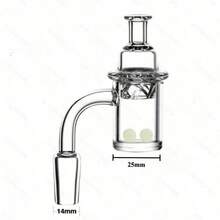 Cyclone Carb Cap And Spinner Terp Bead Quartz Banger 14mm 25mm OD 90 Degree Bowl Slide For Water Pipes Hookahs B.Ong - C - Xem 4