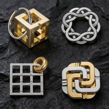 Set Permainan Kunci Puzzle Logam Tradisional 4 Buah - Kunci Luban, Kunci Kongming, Jalan Huarong, Desain Emas dan Perak Unik, Cocok untuk Tantangan Meja dan Permainan Pesta, Cocok untuk Hadiah Natal dan Ulang Tahun - MultiWarna - View 8