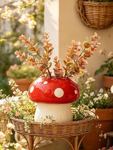 1 Set de Macetas con Forma de Seta, Adecuadas para Decoración de Escritorio, Decoración del Hogar y Uso al Aire Libre. Crea una Atmósfera Rústica, Excelente Regalo para Fiestas - A - Ver 7