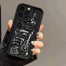 compatible with Appleおよびcompatible with  Pixelシリーズス スマホケース キャラクター  落下防止と滑り止め機能を備えたフルカバーの携帯電話ケース。 ギター レコード ヘッドホン スター 夢 ピアノケース  7 柔らかいTPUシェル素材で作られており、通気性と放熱性に優れ、防塵性も備えています。 プレゼント用・自分用両方に大活躍！感あふれるキュートスマホケース  16 Pro/ 16e/ 12/ 14 Pro Max/ 15 Pro/ 11 Pro Max/ 11/ 13/ Pixel 10/ 16 Plus/ 12 Pro Max/ Pixel 8A/ 17 Pro/Apple  Air/ 17 Pro Max/ 14/ 13 Pro Max/ 14 Pro/ 16 Pro Max/ 11 Pro/ 12 Pro/ 15/ 14 Plus/ 15 Plus/ Pixel 10 Pro/8/ 13 pro/ 15 Pro Max/ 17/ 16 - ブラック - チェックする 5