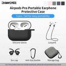Set de 5 piezas Estuche de almacenamiento para auriculares Apple Pro, con mosquetón de acero inoxidable, bolsa de almacenamiento y cordón - Multicolor - Ver 1