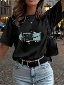 Women T-Shirts - Black - View 1