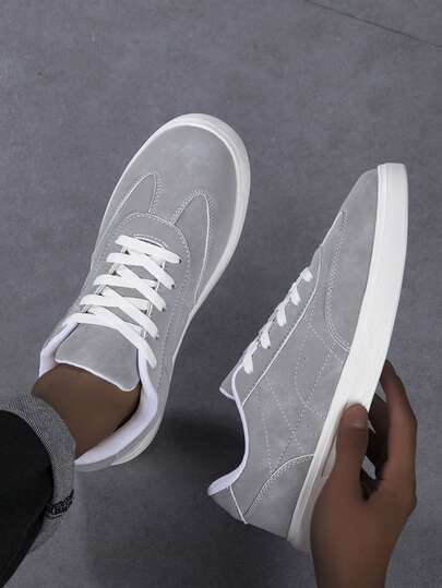 Men's Sports Shoes, Men's Casual Shoes, Fashionable Personalized Street Style Student Handsome Shoes, Lace-Up Men's Shoes, Men's Skate Shoes